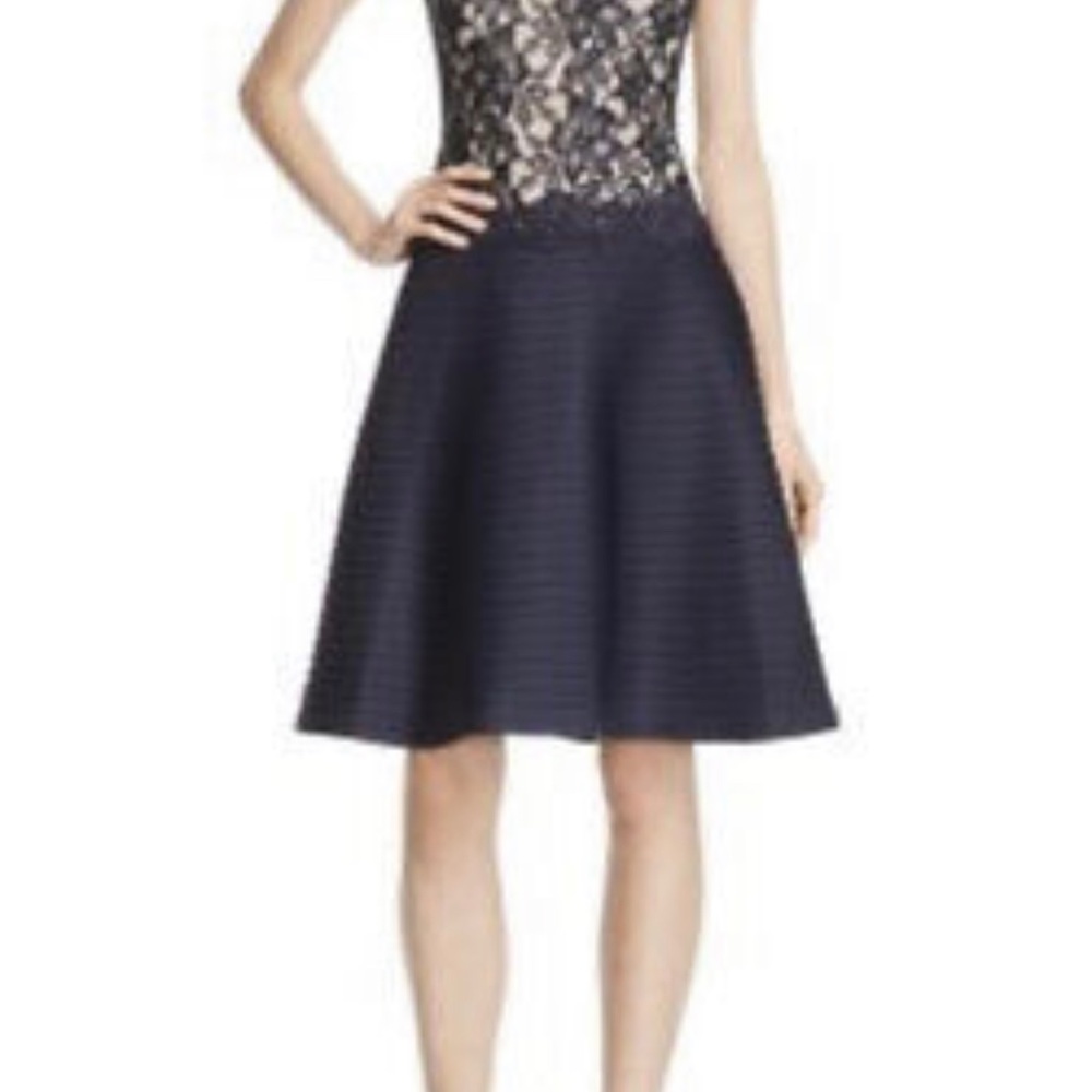 TADASHI SHOJI midi dress. Flair bottom size 12
